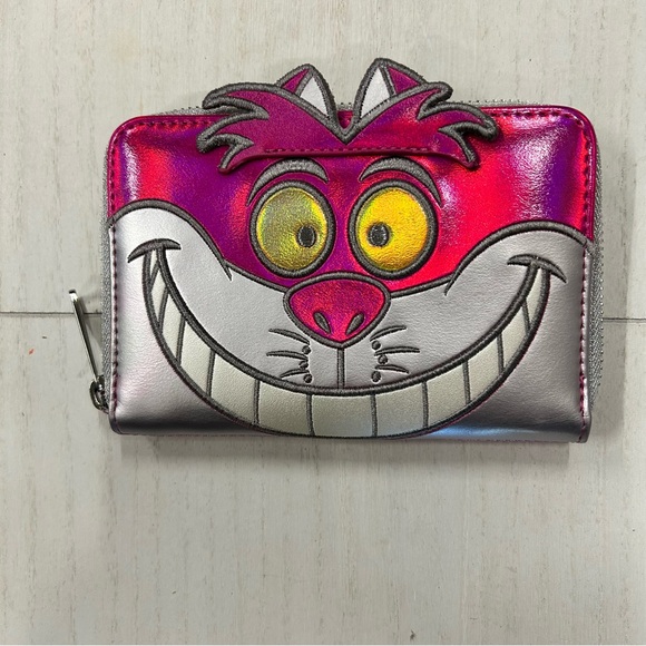 Loungefly Disney 100 Platinum Alice n Wonderland Cheshire Cat Backpack & Wallet‎ - Picture 3 of 16